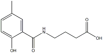 4-[(2-hydroxy-5-methylphenyl)formamido]butanoic acid Structure