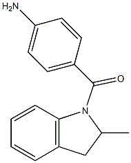 4-[(2-methyl-2,3-dihydro-1H-indol-1-yl)carbonyl]aniline 化学構造式