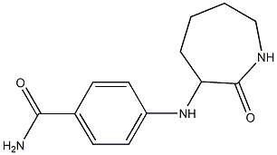 4-[(2-oxoazepan-3-yl)amino]benzamide 化学構造式