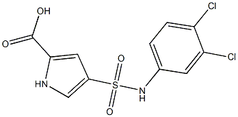 4-[(3,4-dichlorophenyl)sulfamoyl]-1H-pyrrole-2-carboxylic acid Structure