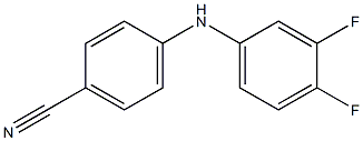 4-[(3,4-difluorophenyl)amino]benzonitrile,,结构式