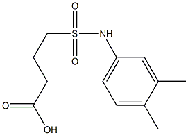 4-[(3,4-dimethylphenyl)sulfamoyl]butanoic acid 结构式