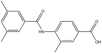 4-[(3,5-dimethylbenzoyl)amino]-3-methylbenzoic acid Structure