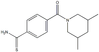 4-[(3,5-dimethylpiperidin-1-yl)carbonyl]benzenecarbothioamide 结构式