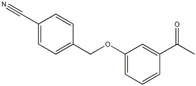 4-[(3-acetylphenoxy)methyl]benzonitrile,,结构式