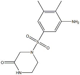 4-[(3-amino-4,5-dimethylbenzene)sulfonyl]piperazin-2-one,,结构式
