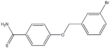 4-[(3-bromobenzyl)oxy]benzenecarbothioamide,,结构式