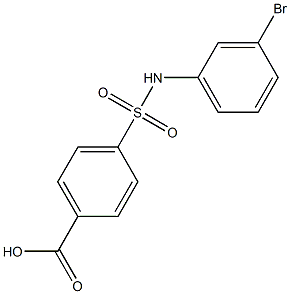 4-[(3-bromophenyl)sulfamoyl]benzoic acid,,结构式