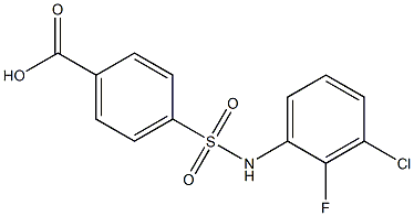 4-[(3-chloro-2-fluorophenyl)sulfamoyl]benzoic acid,,结构式