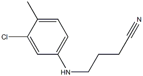 4-[(3-chloro-4-methylphenyl)amino]butanenitrile,,结构式