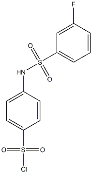 4-[(3-fluorobenzene)sulfonamido]benzene-1-sulfonyl chloride 化学構造式