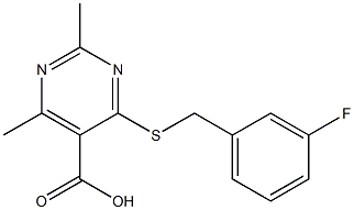 4-[(3-fluorobenzyl)thio]-2,6-dimethylpyrimidine-5-carboxylic acid
