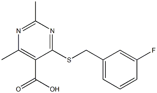  4-[(3-fluorobenzyl)thio]-2,6-dimethylpyrimidine-5-carboxylic acid