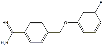4-[(3-fluorophenoxy)methyl]benzenecarboximidamide Struktur