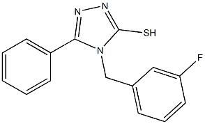 4-[(3-fluorophenyl)methyl]-5-phenyl-4H-1,2,4-triazole-3-thiol 化学構造式