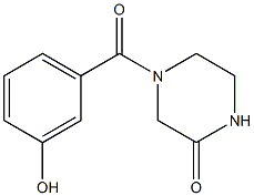 4-[(3-hydroxyphenyl)carbonyl]piperazin-2-one,,结构式