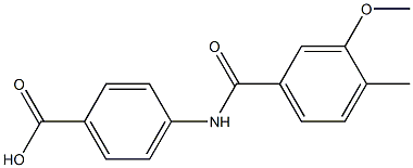 4-[(3-methoxy-4-methylbenzene)amido]benzoic acid 化学構造式