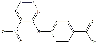 4-[(3-nitropyridin-2-yl)thio]benzoic acid Struktur