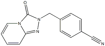 4-[(3-oxo[1,2,4]triazolo[4,3-a]pyridin-2(3H)-yl)methyl]benzonitrile Struktur