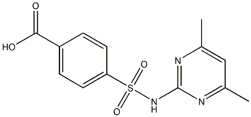 4-[(4,6-dimethylpyrimidin-2-yl)sulfamoyl]benzoic acid Structure