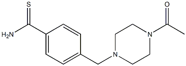 4-[(4-acetylpiperazin-1-yl)methyl]benzenecarbothioamide Structure