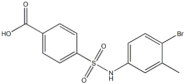 4-[(4-bromo-3-methylphenyl)sulfamoyl]benzoic acid 化学構造式