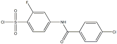 4-[(4-chlorobenzene)amido]-2-fluorobenzene-1-sulfonyl chloride
