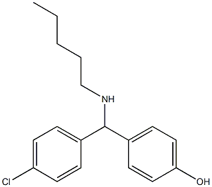 4-[(4-chlorophenyl)(pentylamino)methyl]phenol,,结构式