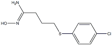 4-[(4-chlorophenyl)sulfanyl]-N'-hydroxybutanimidamide,,结构式