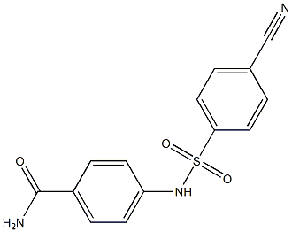 4-[(4-cyanobenzene)sulfonamido]benzamide Struktur
