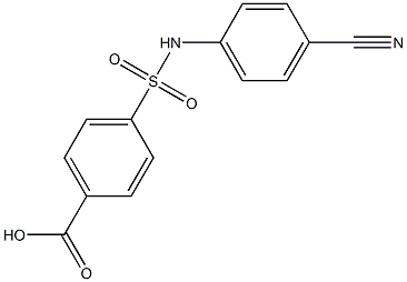 4-[(4-cyanophenyl)sulfamoyl]benzoic acid 结构式