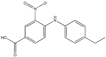 4-[(4-ethylphenyl)amino]-3-nitrobenzoic acid Struktur