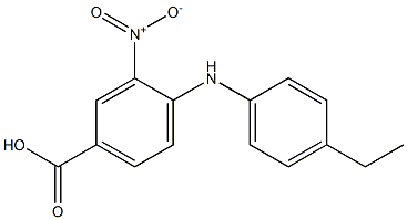 4-[(4-ethylphenyl)amino]-3-nitrobenzoic acid,,结构式