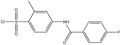 4-[(4-fluorobenzene)amido]-2-methylbenzene-1-sulfonyl chloride Structure