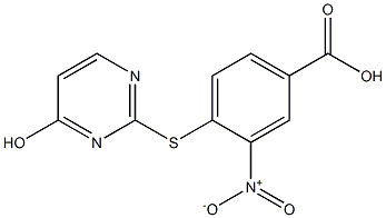 4-[(4-hydroxypyrimidin-2-yl)sulfanyl]-3-nitrobenzoic acid,,结构式