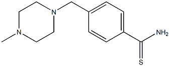 4-[(4-methylpiperazin-1-yl)methyl]benzenecarbothioamide,,结构式