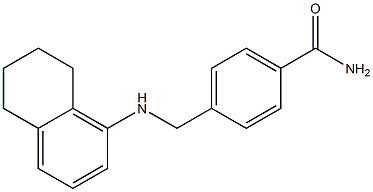 4-[(5,6,7,8-tetrahydronaphthalen-1-ylamino)methyl]benzamide Struktur