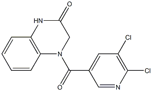 4-[(5,6-dichloropyridin-3-yl)carbonyl]-1,2,3,4-tetrahydroquinoxalin-2-one Structure