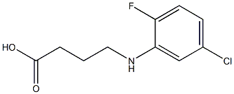 4-[(5-chloro-2-fluorophenyl)amino]butanoic acid,,结构式