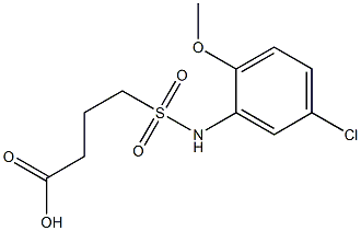 4-[(5-chloro-2-methoxyphenyl)sulfamoyl]butanoic acid Struktur