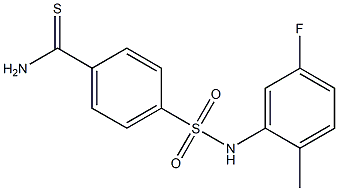 4-[(5-fluoro-2-methylphenyl)sulfamoyl]benzene-1-carbothioamide 化学構造式