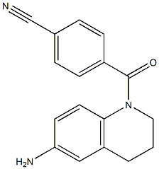 4-[(6-amino-1,2,3,4-tetrahydroquinolin-1-yl)carbonyl]benzonitrile 结构式