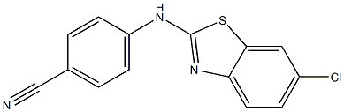 4-[(6-chloro-1,3-benzothiazol-2-yl)amino]benzonitrile 化学構造式