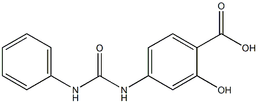 4-[(anilinocarbonyl)amino]-2-hydroxybenzoic acid