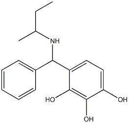 4-[(butan-2-ylamino)(phenyl)methyl]benzene-1,2,3-triol,,结构式