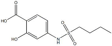 4-[(butylsulfonyl)amino]-2-hydroxybenzoic acid Structure