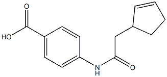 4-[(cyclopent-2-en-1-ylacetyl)amino]benzoic acid Struktur