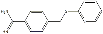 4-[(pyridin-2-ylsulfanyl)methyl]benzene-1-carboximidamide 结构式