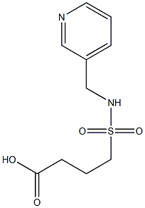 4-[(pyridin-3-ylmethyl)sulfamoyl]butanoic acid 结构式