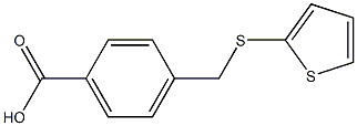 4-[(thiophen-2-ylsulfanyl)methyl]benzoic acid,,结构式